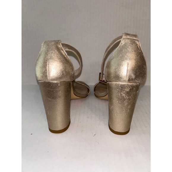 Pelle Moda size 7M 4” block heel Gold sandal - Picture 4 of 12